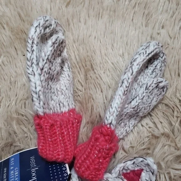 WEST LOOP Baby Hat & Mitten Set Size Baby - Picture 3 of 5